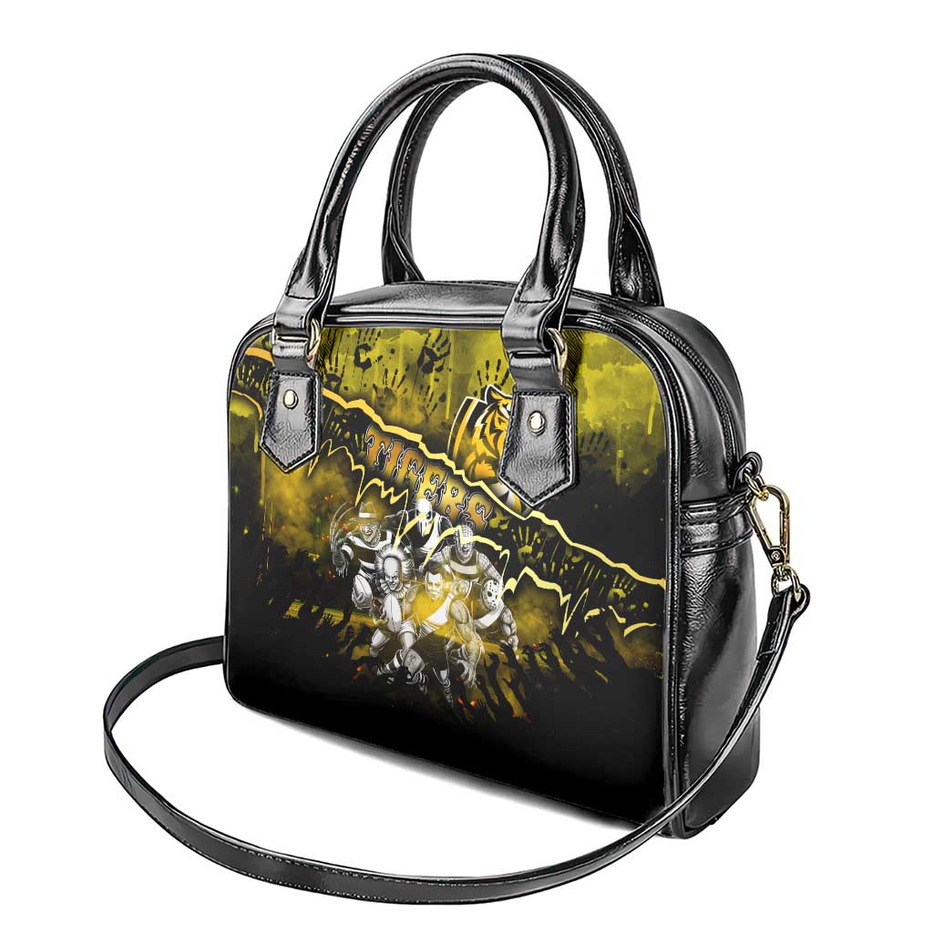Step Into Horror Domain Tiger Football Shoulder Handbag Halloween Horror Movie Characters - Aussie Hoodie