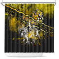 Step Into Horror Domain Tiger Football Shower Curtain Halloween Horror Movie Characters - Aussie Hoodie