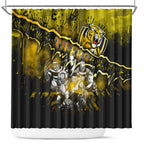 Step Into Horror Domain Tiger Football Shower Curtain Halloween Horror Movie Characters - Aussie Hoodie