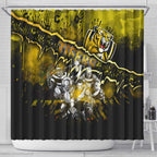 Step Into Horror Domain Tiger Football Shower Curtain Halloween Horror Movie Characters - Aussie Hoodie