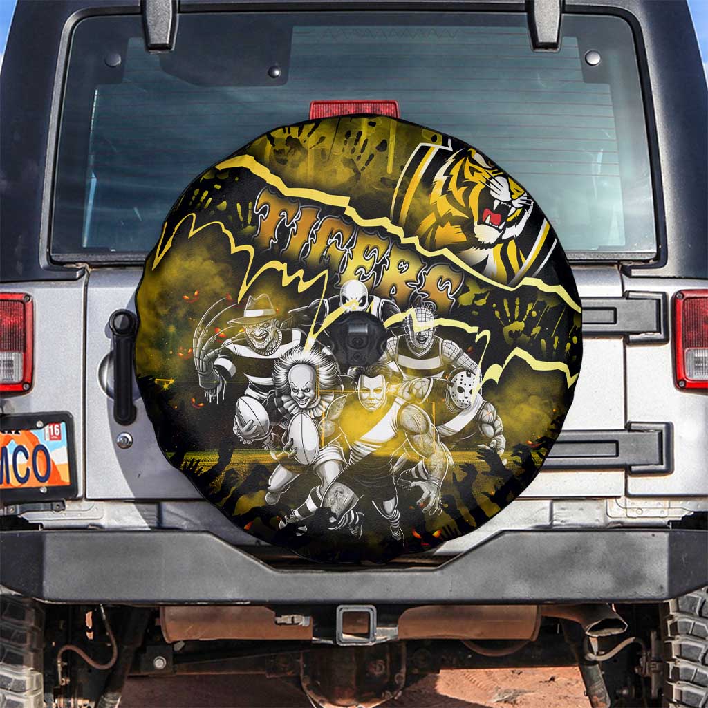 Step Into Horror Domain Tiger Football Spare Tire Cover Halloween Horror Movie Characters - Aussie Hoodie
