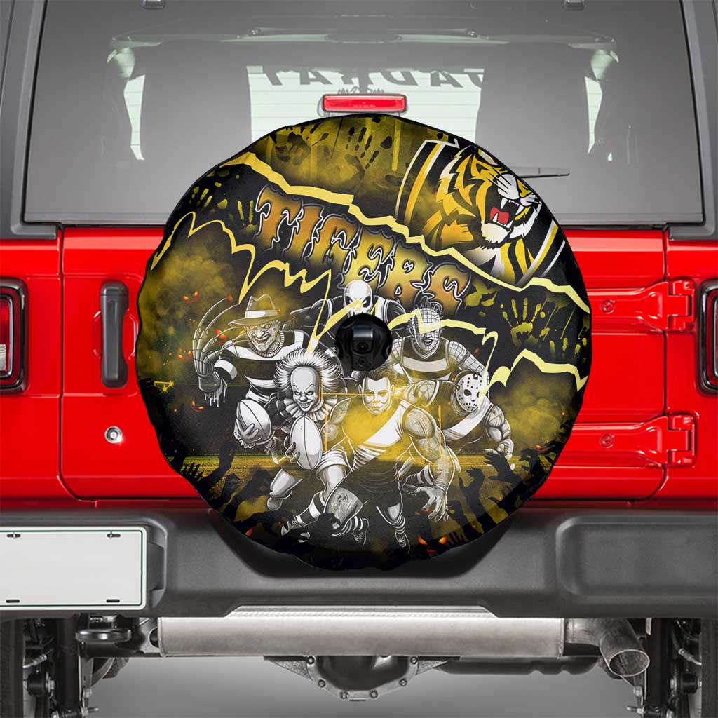 Step Into Horror Domain Tiger Football Spare Tire Cover Halloween Horror Movie Characters - Aussie Hoodie