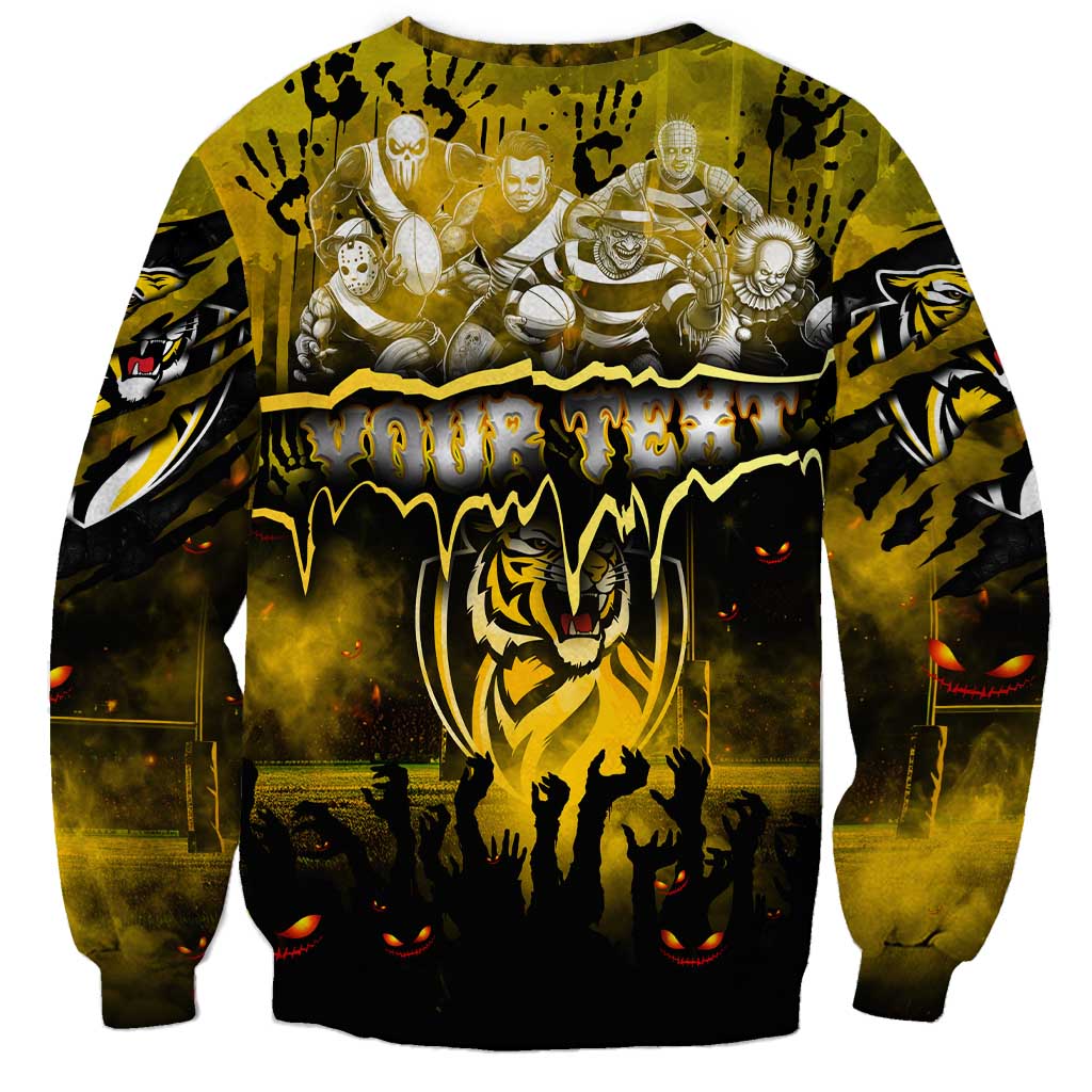 Step Into Horror Domain Tiger Football Sweatshirt Halloween Horror Movie Characters - Aussie Hoodie