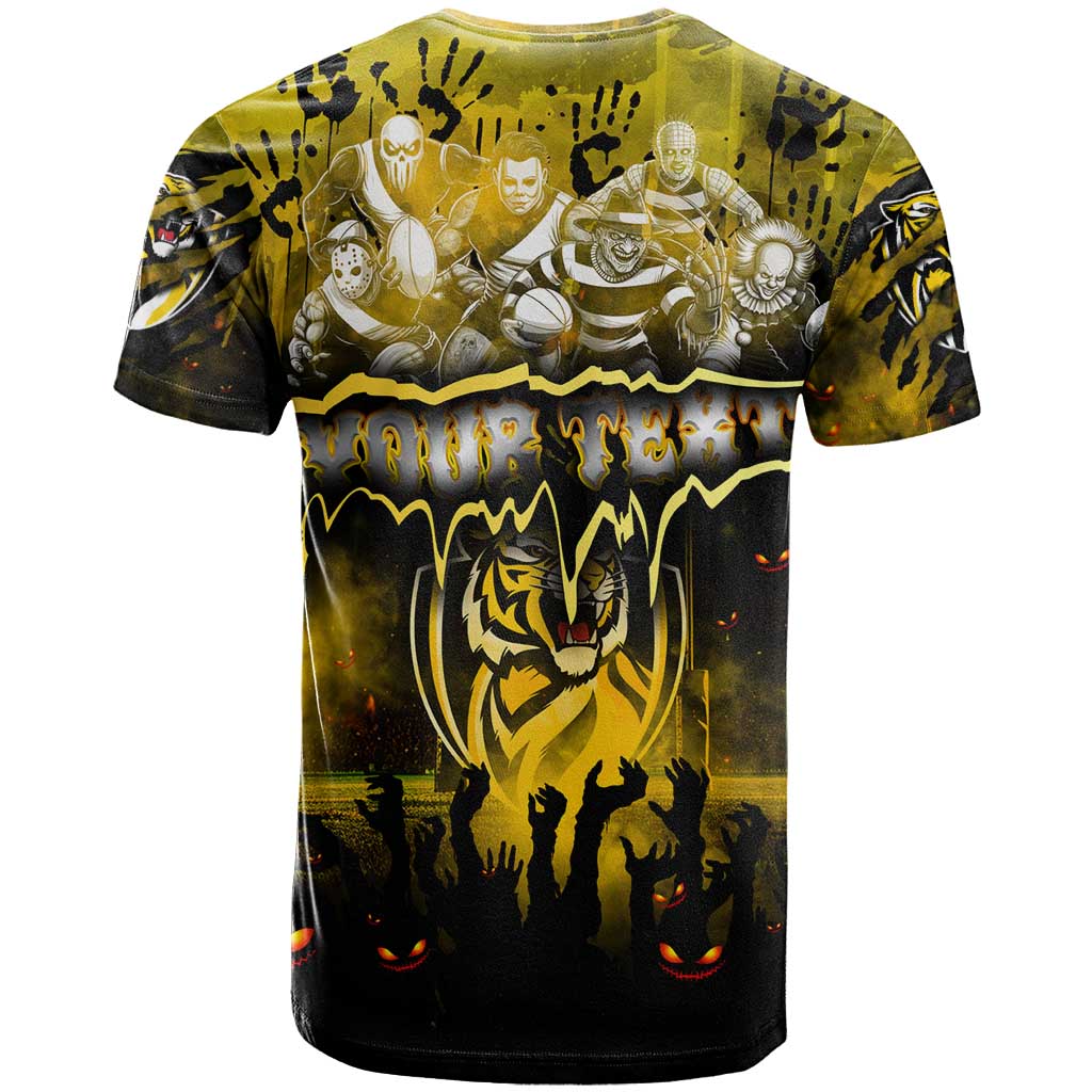 Step Into Horror Domain Tiger Football T Shirt Halloween Horror Movie Characters - Aussie Hoodie