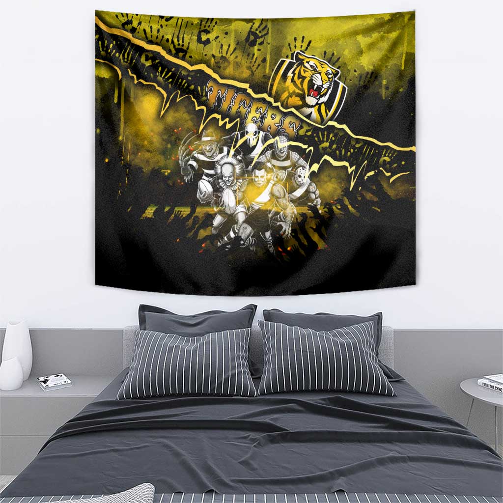Step Into Horror Domain Tiger Football Tapestry Halloween Horror Movie Characters - Aussie Hoodie