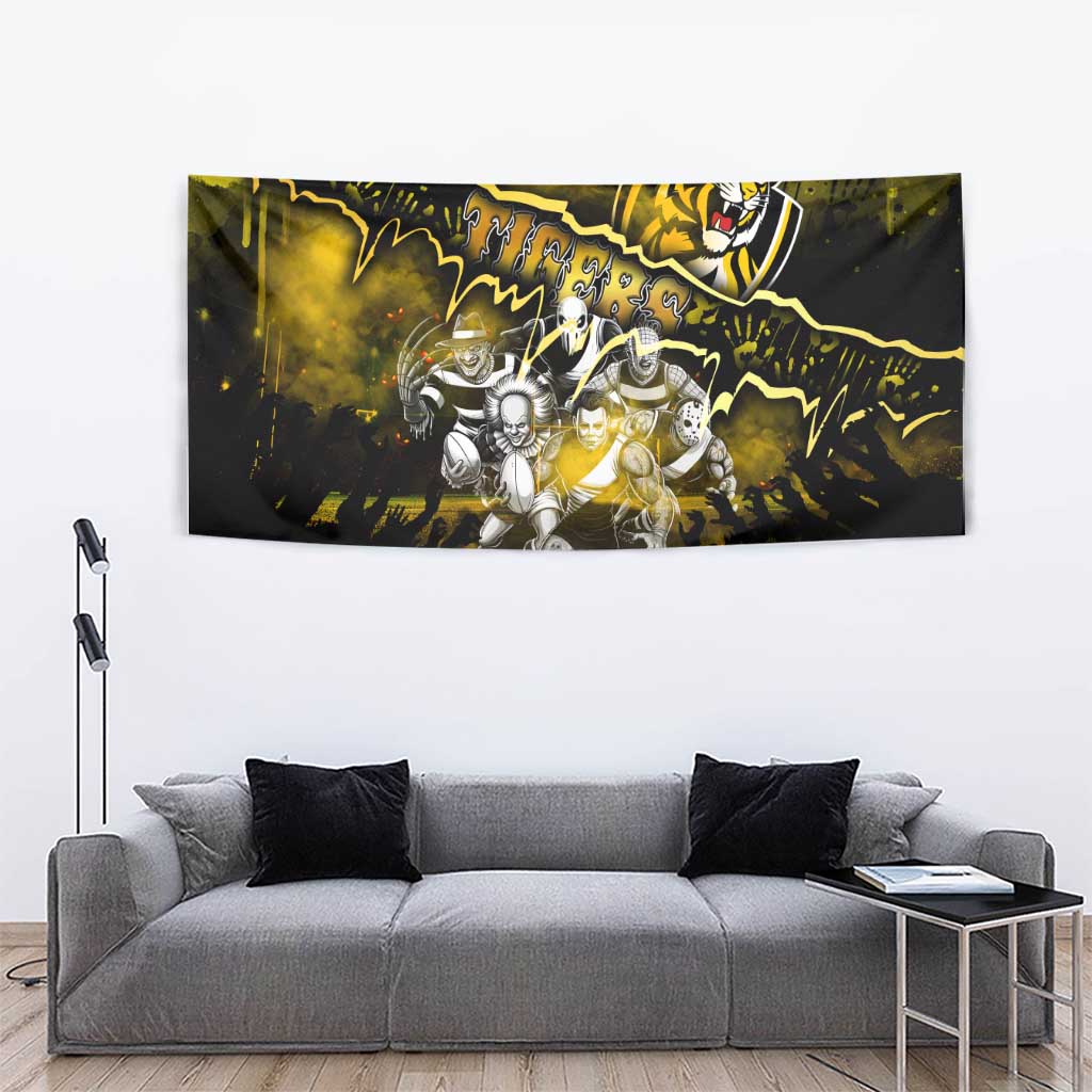 Step Into Horror Domain Tiger Football Tapestry Halloween Horror Movie Characters - Aussie Hoodie