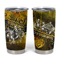 Step Into Horror Domain Tiger Football Tumbler Cup Halloween Horror Movie Characters - Aussie Hoodie