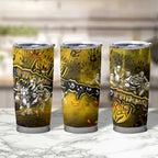 Step Into Horror Domain Tiger Football Tumbler Cup Halloween Horror Movie Characters - Aussie Hoodie