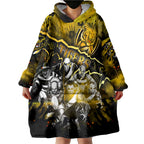 Step Into Horror Domain Tiger Football Wearable Blanket Hoodie Halloween Horror Movie Characters - Aussie Hoodie