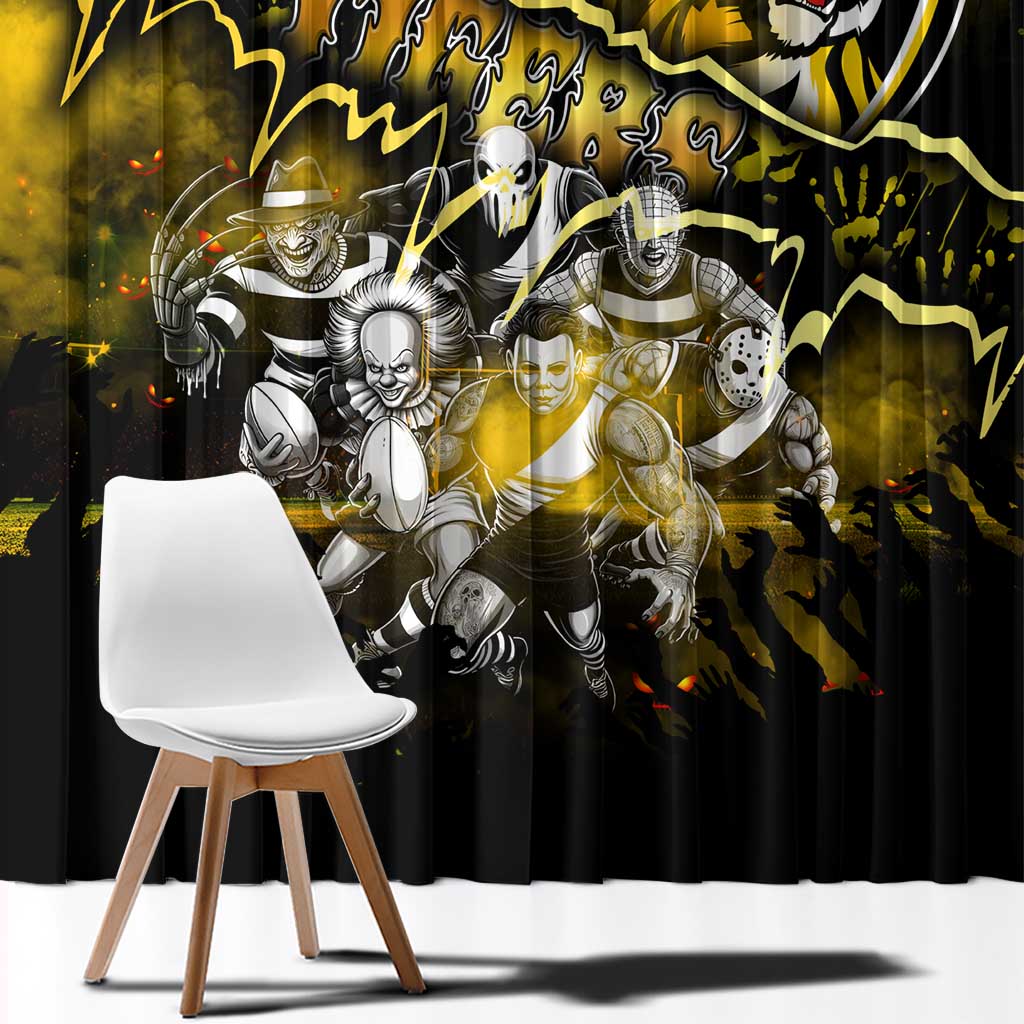 Step Into Horror Domain Tiger Football Window Curtain Halloween Horror Movie Characters - Aussie Hoodie