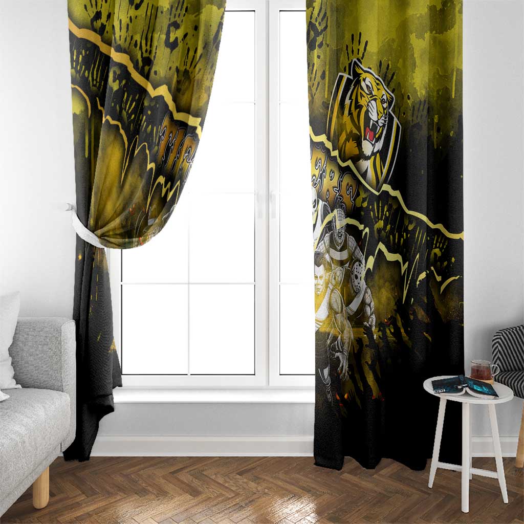 Step Into Horror Domain Tiger Football Window Curtain Halloween Horror Movie Characters - Aussie Hoodie