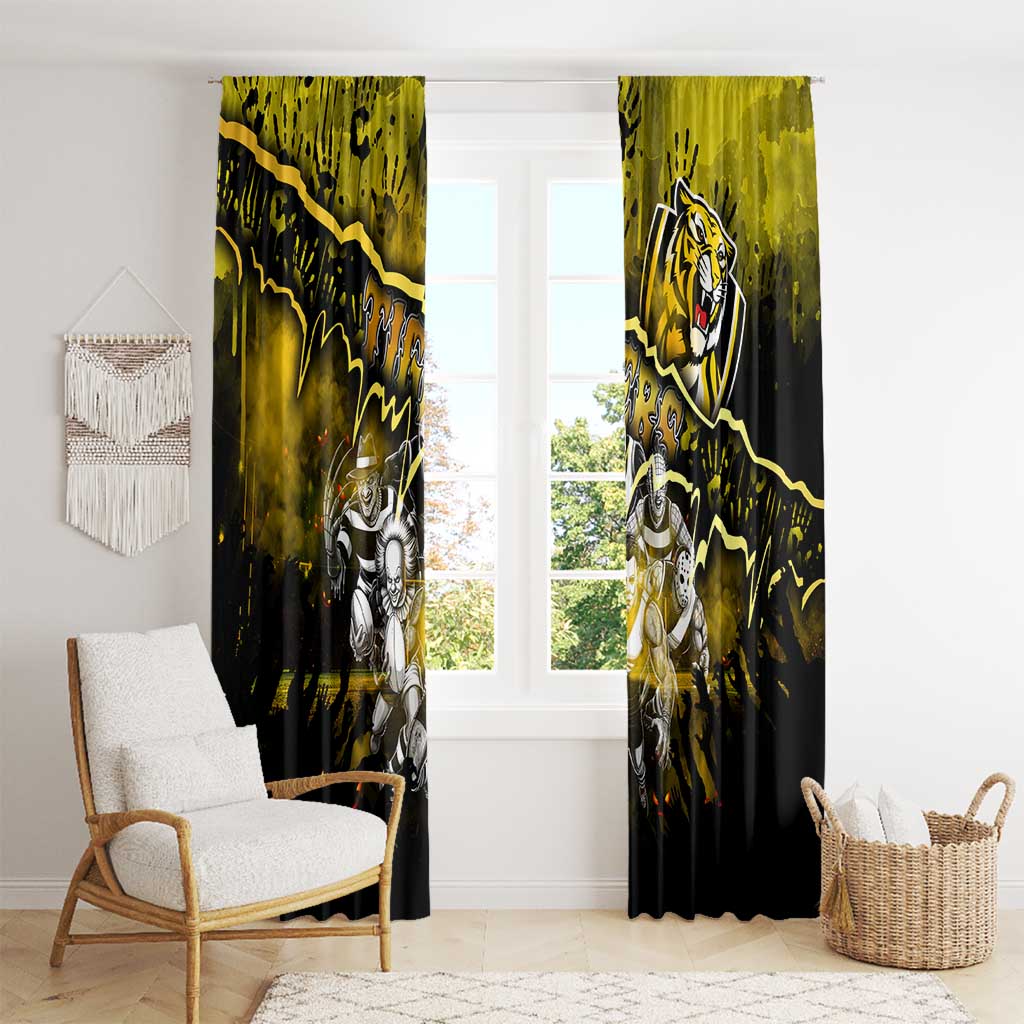 Step Into Horror Domain Tiger Football Window Curtain Halloween Horror Movie Characters - Aussie Hoodie