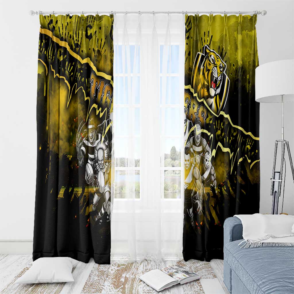 Step Into Horror Domain Tiger Football Window Curtain Halloween Horror Movie Characters - Aussie Hoodie