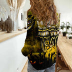 Step Into Horror Domain Tiger Football Women Casual Shirt Halloween Horror Movie Characters - Aussie Hoodie