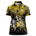 Step Into Horror Domain Tiger Football Women Polo Shirt Halloween Horror Movie Characters - Aussie Hoodie
