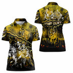 Step Into Horror Domain Tiger Football Women Polo Shirt Halloween Horror Movie Characters - Aussie Hoodie