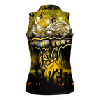Step Into Horror Domain Tiger Football Women Sleeveless Polo Shirt Halloween Horror Movie Characters - Aussie Hoodie