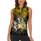 Step Into Horror Domain Tiger Football Women Sleeveless Polo Shirt Halloween Horror Movie Characters - Aussie Hoodie