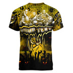 Step Into Horror Domain Tiger Football Women V-Neck T-Shirt Halloween Horror Movie Characters - Aussie Hoodie