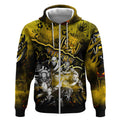 Step Into Horror Domain Tiger Football Zip Hoodie Halloween Horror Movie Characters - Aussie Hoodie