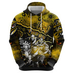 Step Into Horror Domain Tiger Football Zip Hoodie Halloween Horror Movie Characters - Aussie Hoodie