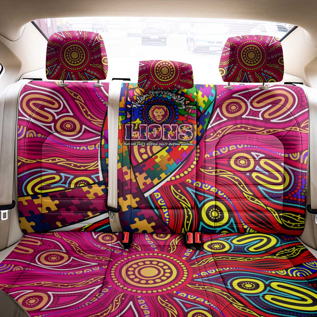 Autism Awareness Australia Brisbane Lions Back Car Seat Cover Aboriginal Indigenous Art