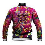 Autism Awareness Australia Brisbane Lions Baseball Jacket Aboriginal Indigenous Art