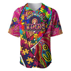 Autism Awareness Australia Brisbane Lions Baseball Jersey Aboriginal Indigenous Art