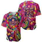 Autism Awareness Australia Brisbane Lions Baseball Jersey Aboriginal Indigenous Art