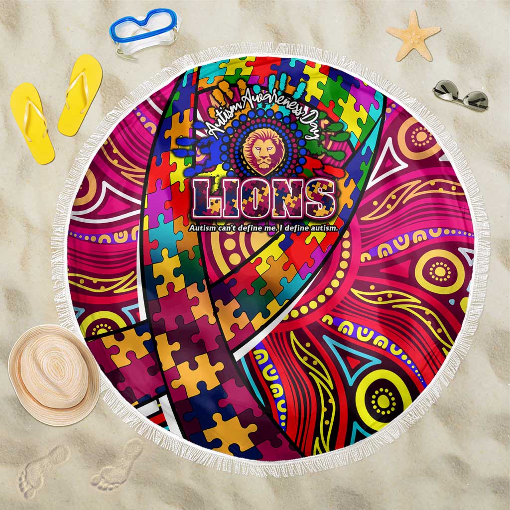 Autism Awareness Australia Brisbane Lions Beach Blanket Aboriginal Indigenous Art
