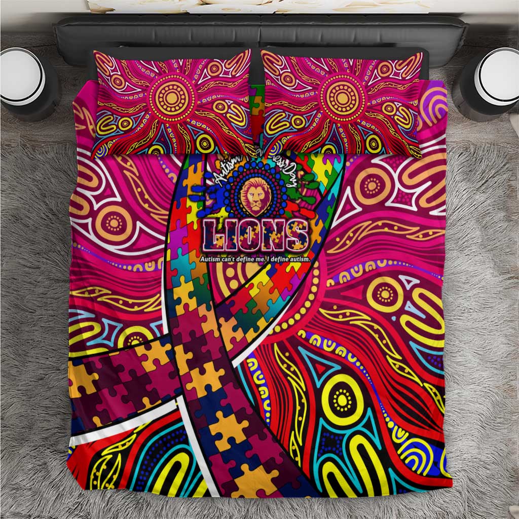 Autism Awareness Australia Brisbane Lions Bedding Set Aboriginal Indigenous Art
