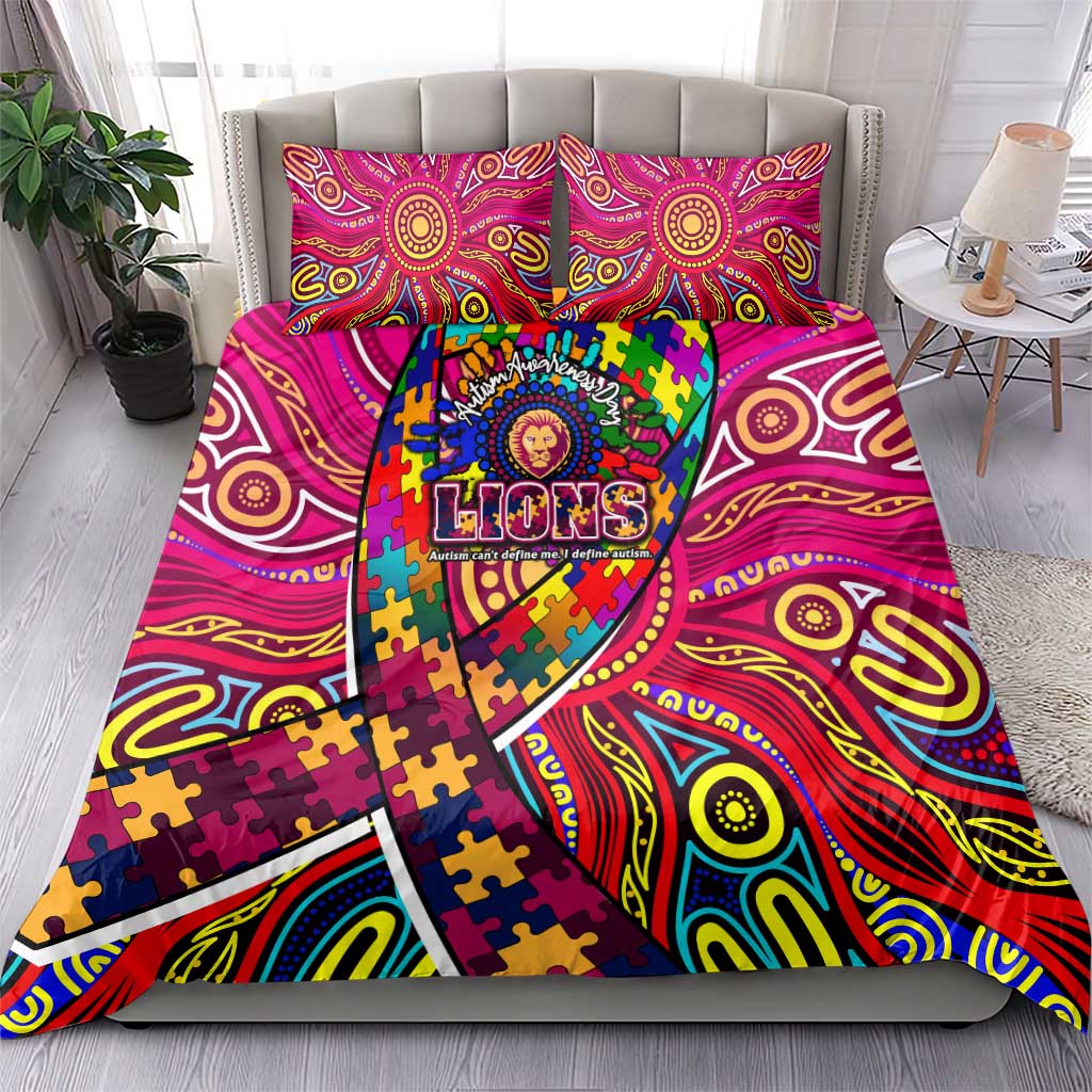 Autism Awareness Australia Brisbane Lions Bedding Set Aboriginal Indigenous Art