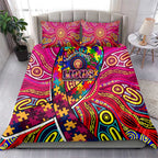 Autism Awareness Australia Brisbane Lions Bedding Set Aboriginal Indigenous Art