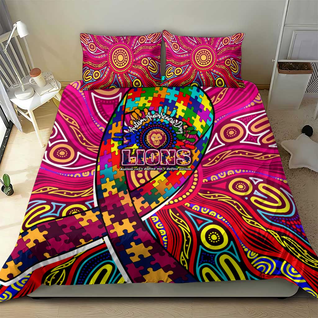 Autism Awareness Australia Brisbane Lions Bedding Set Aboriginal Indigenous Art