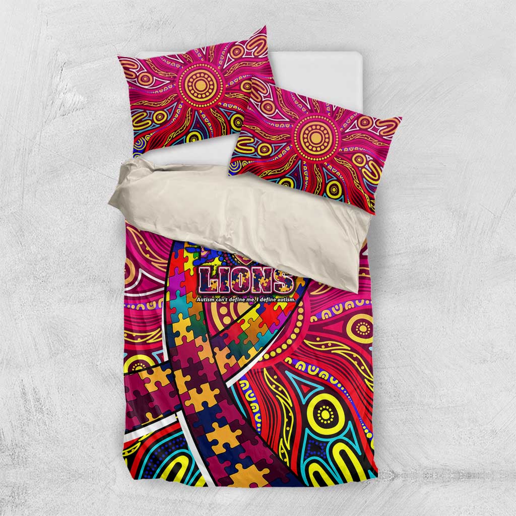 Autism Awareness Australia Brisbane Lions Bedding Set Aboriginal Indigenous Art