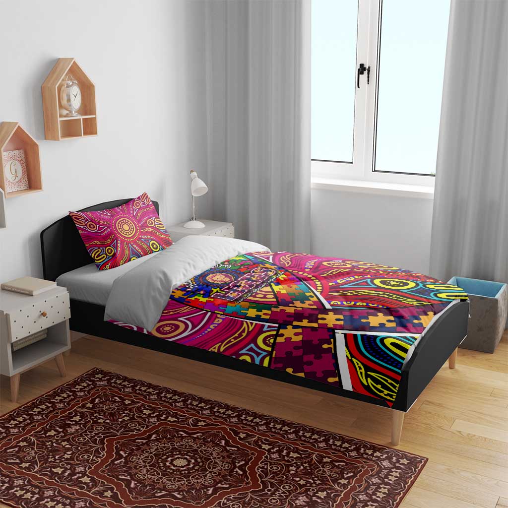 Autism Awareness Australia Brisbane Lions Bedding Set Aboriginal Indigenous Art