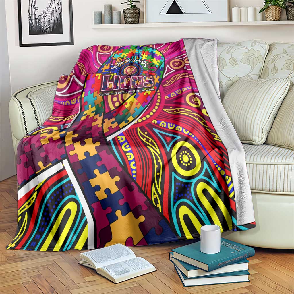 Autism Awareness Australia Brisbane Lions Blanket Aboriginal Indigenous Art
