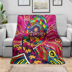 Autism Awareness Australia Brisbane Lions Blanket Aboriginal Indigenous Art