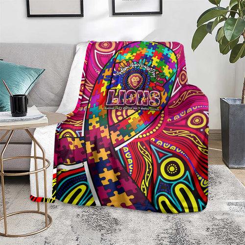 Autism Awareness Australia Brisbane Lions Blanket Aboriginal Indigenous Art