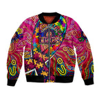Autism Awareness Australia Brisbane Lions Bomber Jacket Aboriginal Indigenous Art