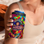 Autism Awareness Australia Brisbane Lions 4 in 1 Can Cooler Tumbler Aboriginal Indigenous Art