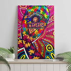 Autism Awareness Australia Brisbane Lions Canvas Wall Art Aboriginal Indigenous Art