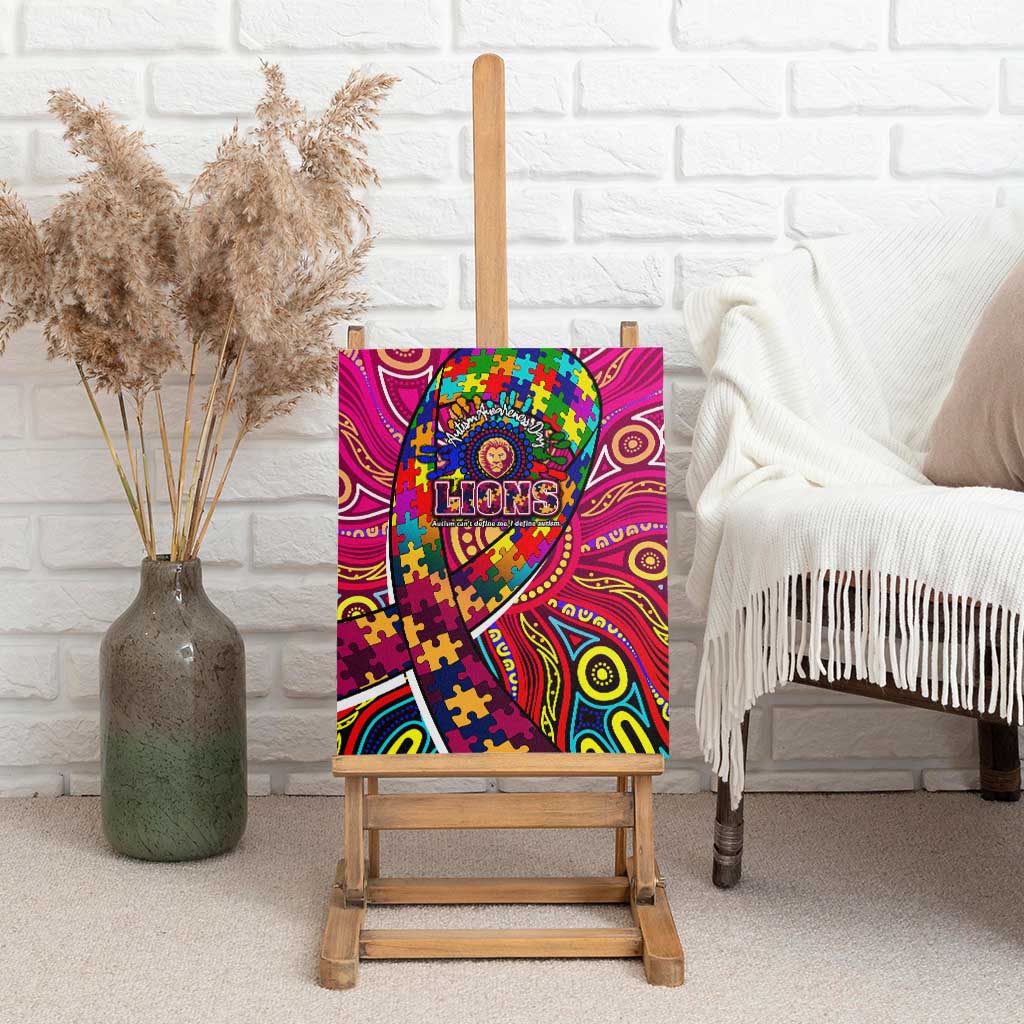 Autism Awareness Australia Brisbane Lions Canvas Wall Art Aboriginal Indigenous Art
