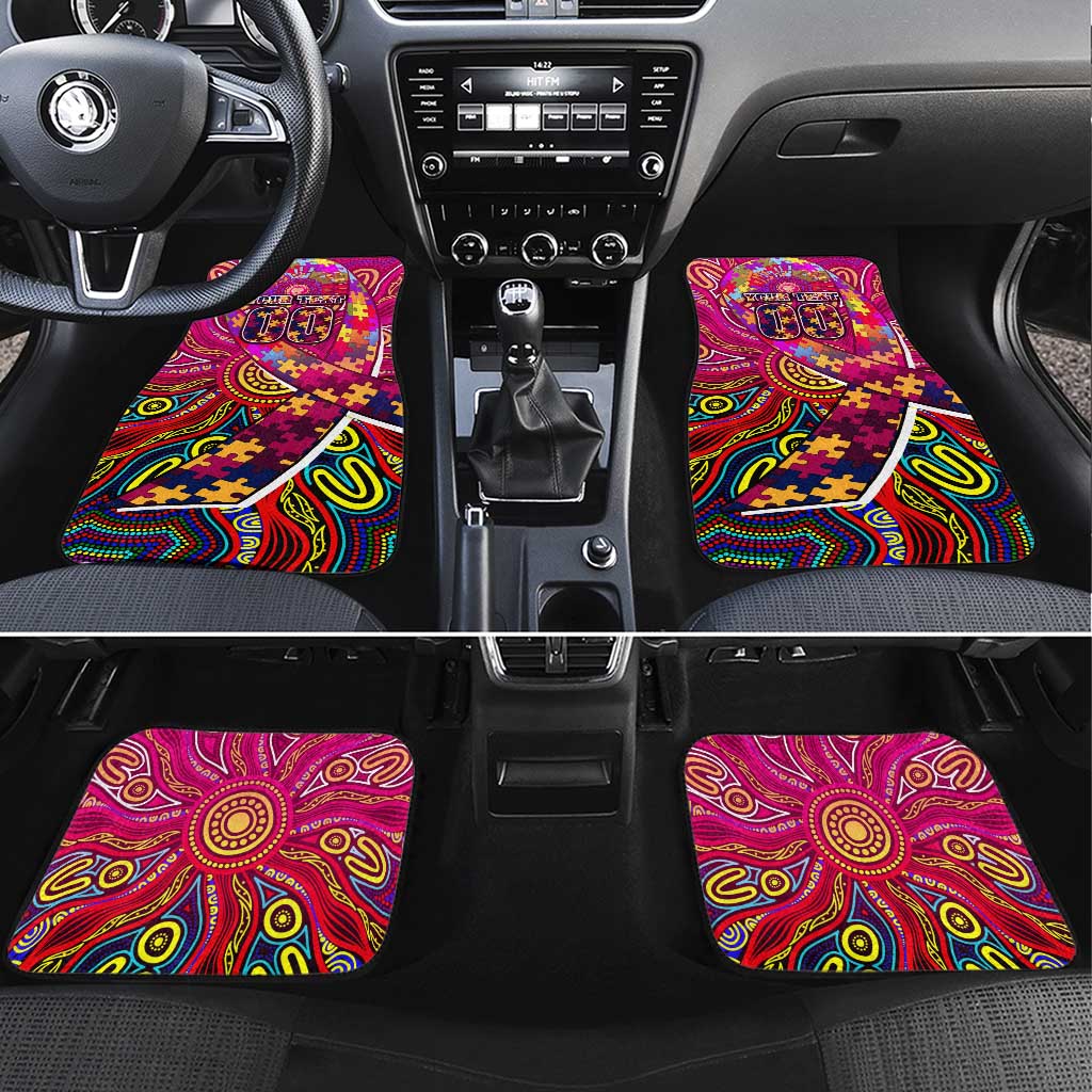 Autism Awareness Australia Brisbane Lions Car Mats Aboriginal Indigenous Art