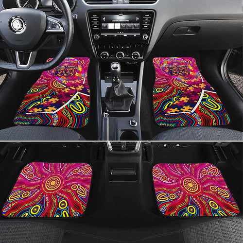 Autism Awareness Australia Brisbane Lions Car Mats Aboriginal Indigenous Art