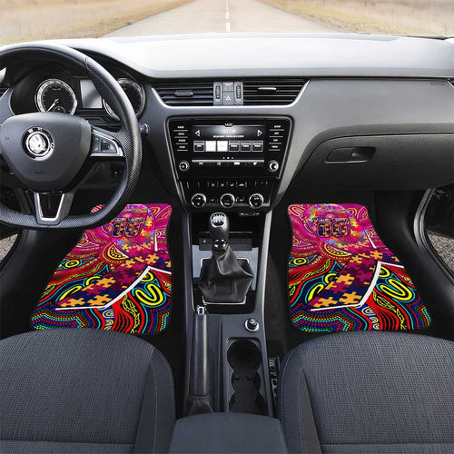 Autism Awareness Australia Brisbane Lions Car Mats Aboriginal Indigenous Art
