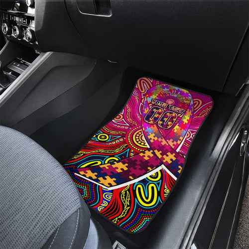 Autism Awareness Australia Brisbane Lions Car Mats Aboriginal Indigenous Art