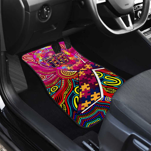 Autism Awareness Australia Brisbane Lions Car Mats Aboriginal Indigenous Art