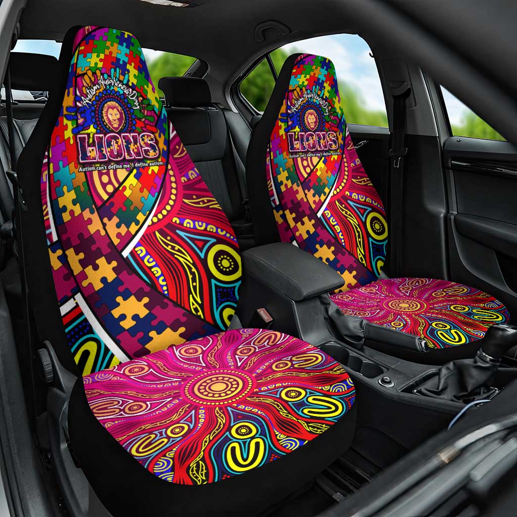 Autism Awareness Australia Brisbane Lions Car Seat Cover Aboriginal Indigenous Art