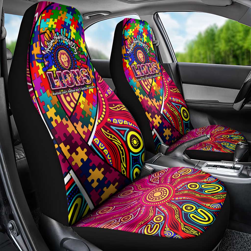 Autism Awareness Australia Brisbane Lions Car Seat Cover Aboriginal Indigenous Art